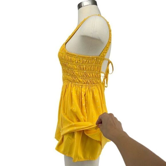 NWT UO Cleo Embroidered Tie-Back Romper - Picture 7 of 11